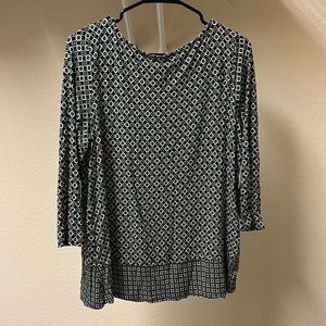 J. Jill dark patterned blouse (M)